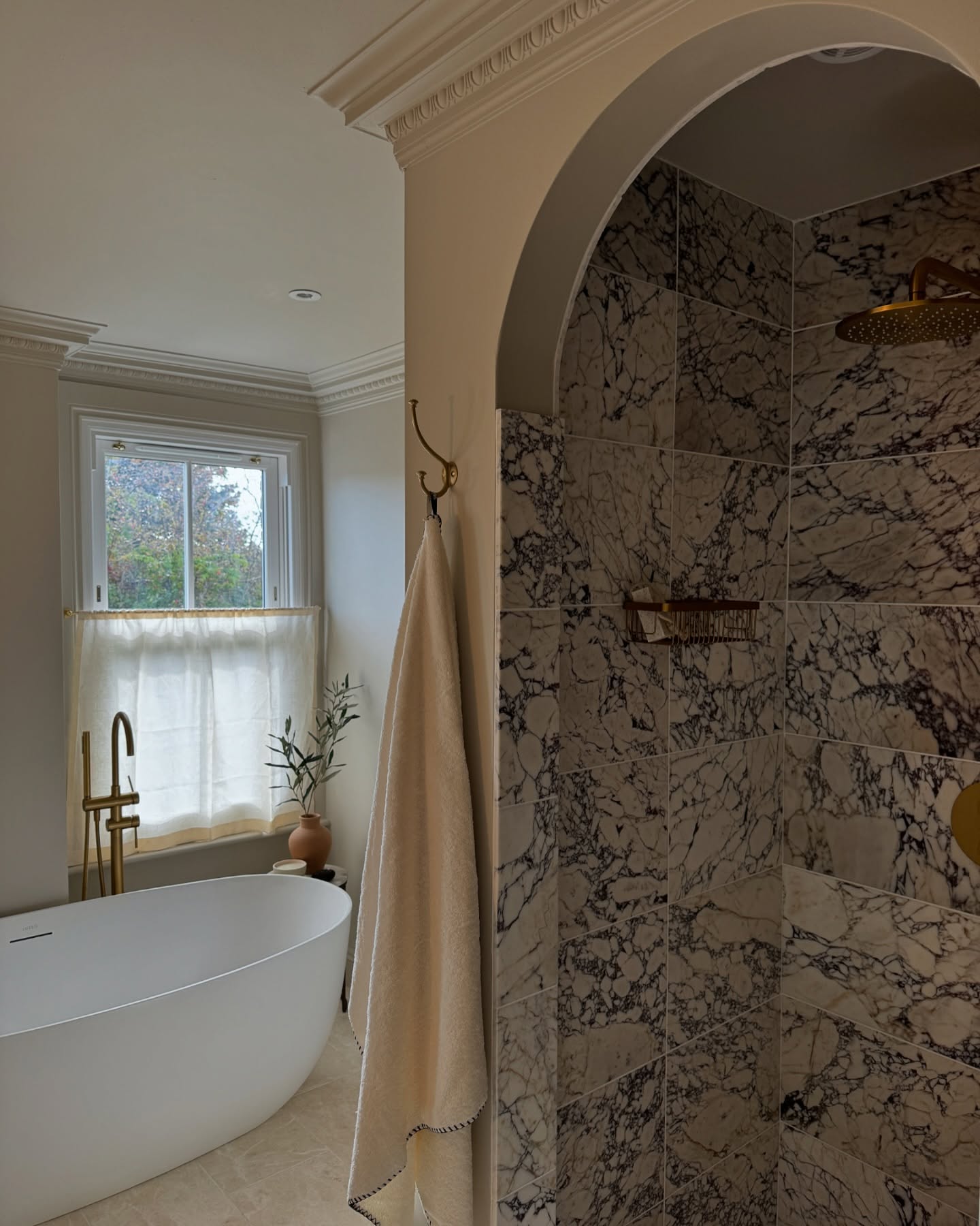 31. Serenity Meets Elegance: a Marble Mosaic Retreat