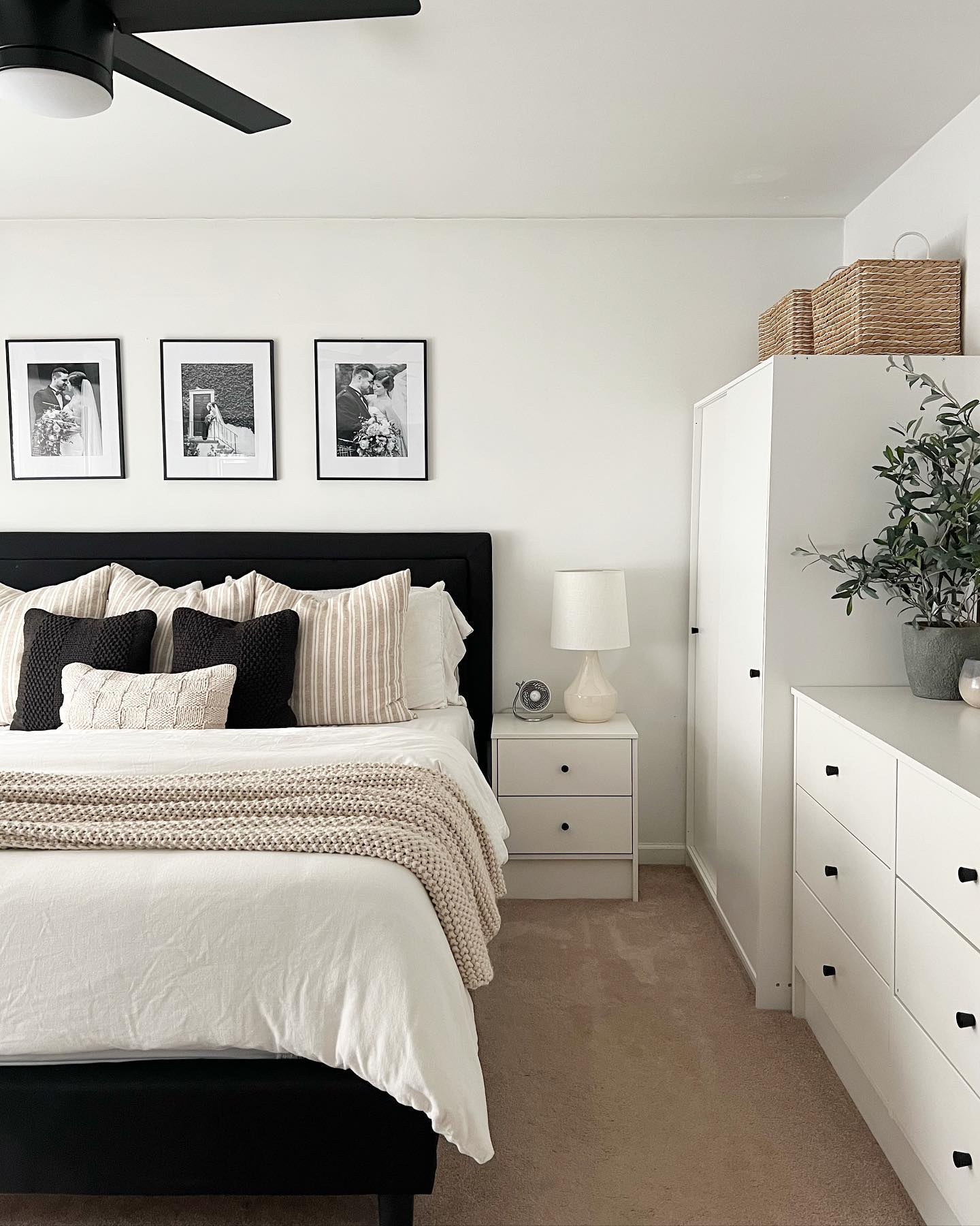 7. Elevated Monochrome Serenity: a Chic Black and White Sanctuary