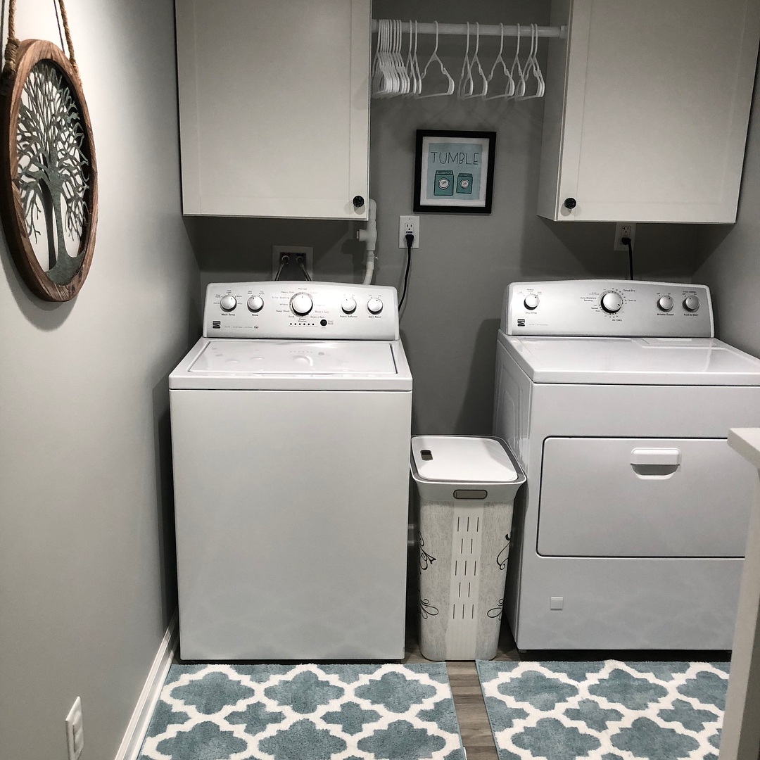 9. Whimsical Minimalism: a Laundry Oasis with Character