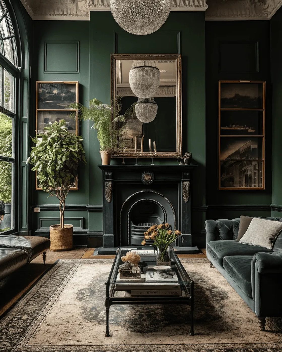 25. Gloomy Glam: Embracing Dark Elegance In Your Living Space