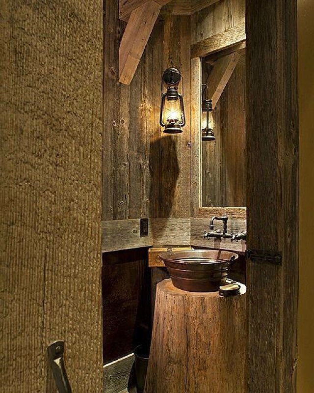 44. Whispers Of the Wilderness: a Rustic Retreat In Your Bathroom