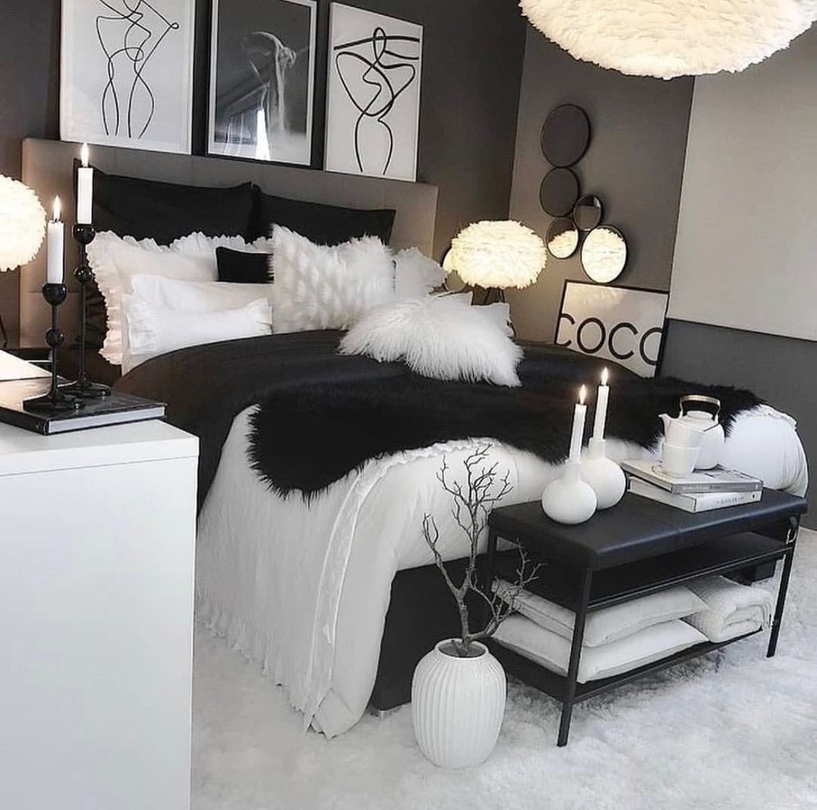 48. Monochrome Elegance: a Luxe Blend Of Textures and Shapes
