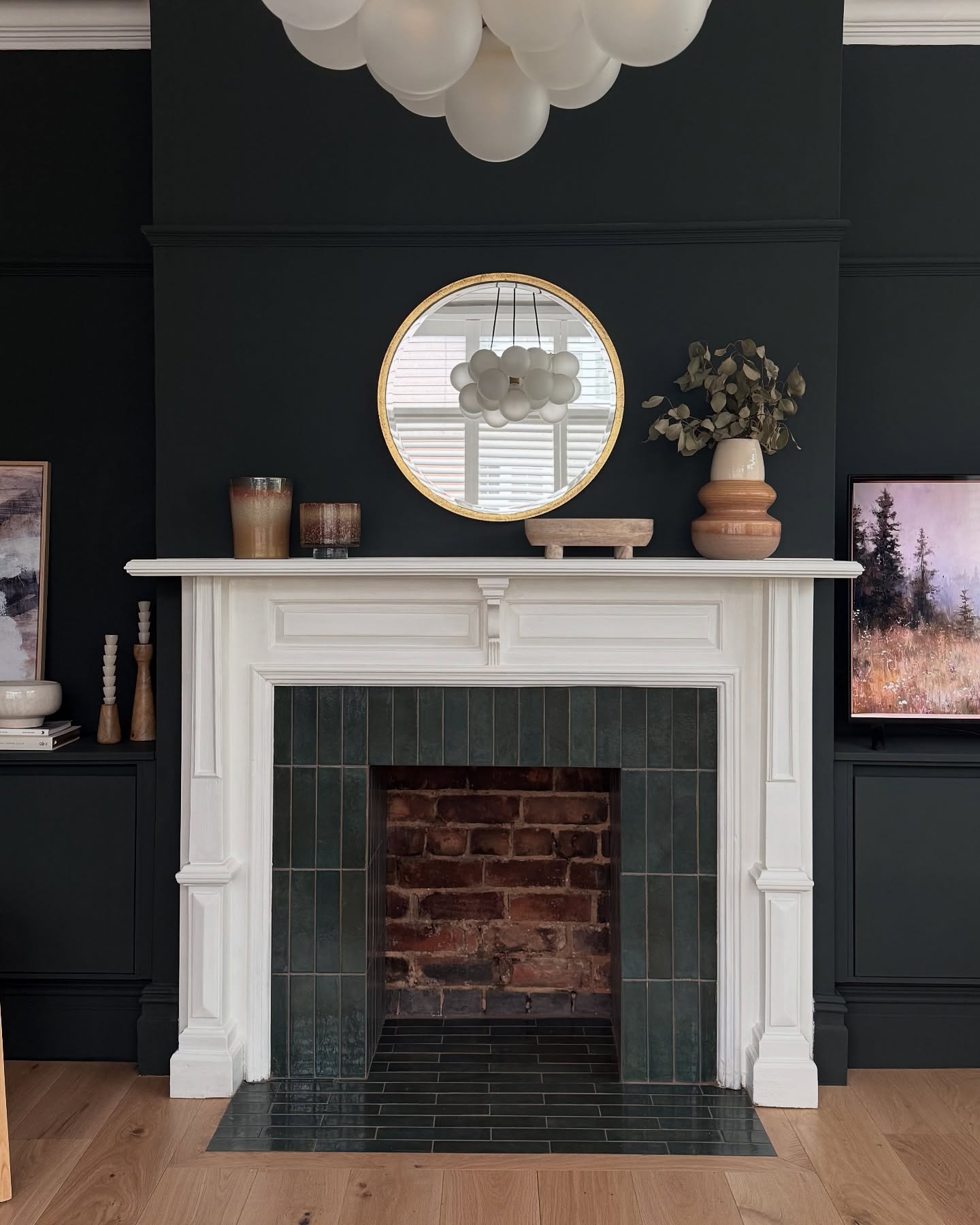 42. Midnight Elegance: a Contemporary Twist on Classic Hearths