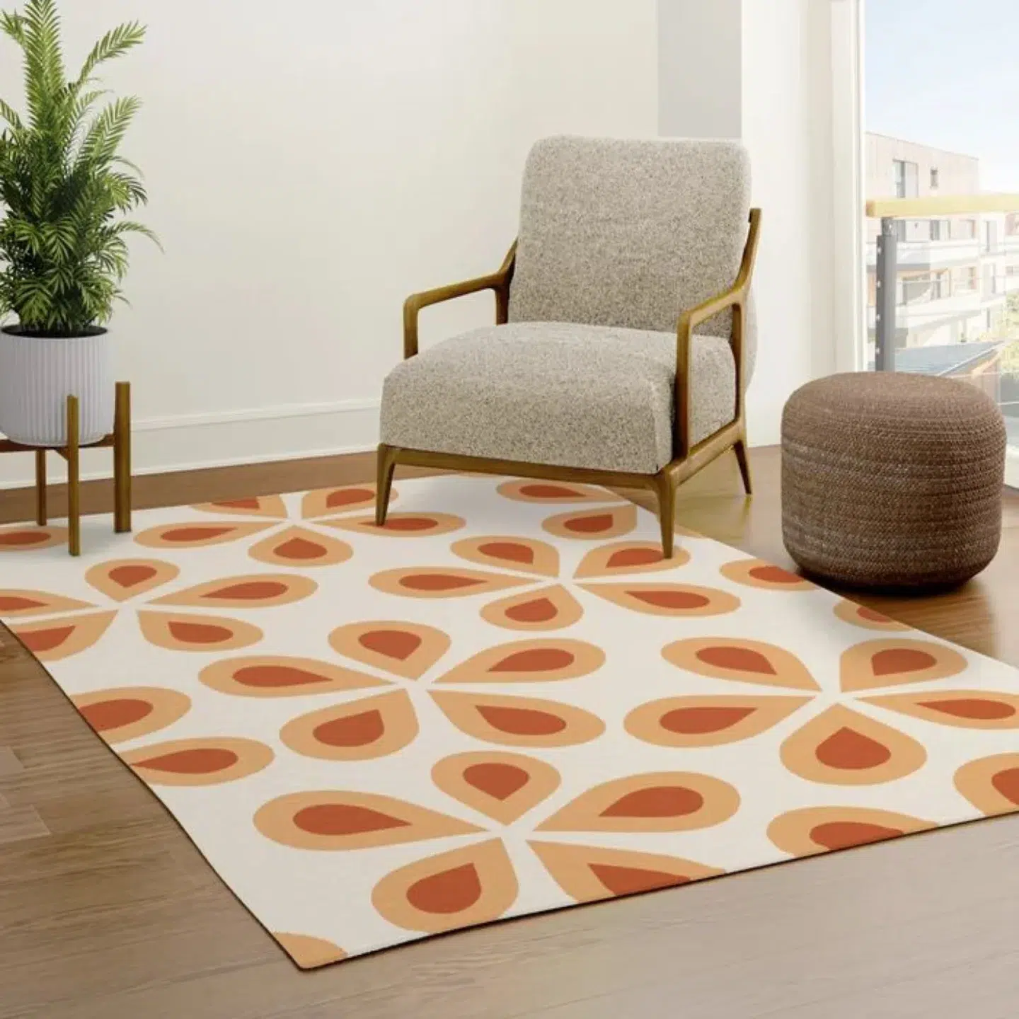 42. Retro Radiance: Embrace the Bold Shapes Of a Modern Bohemian Oasis