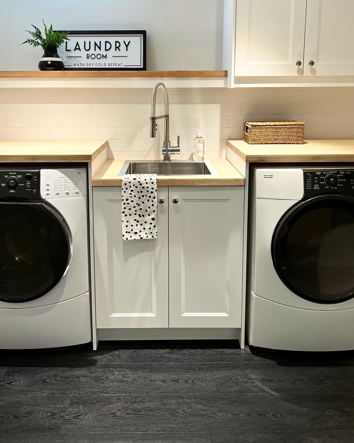 2. Sleek Sanctuary: the Minimalist Laundry Retreat