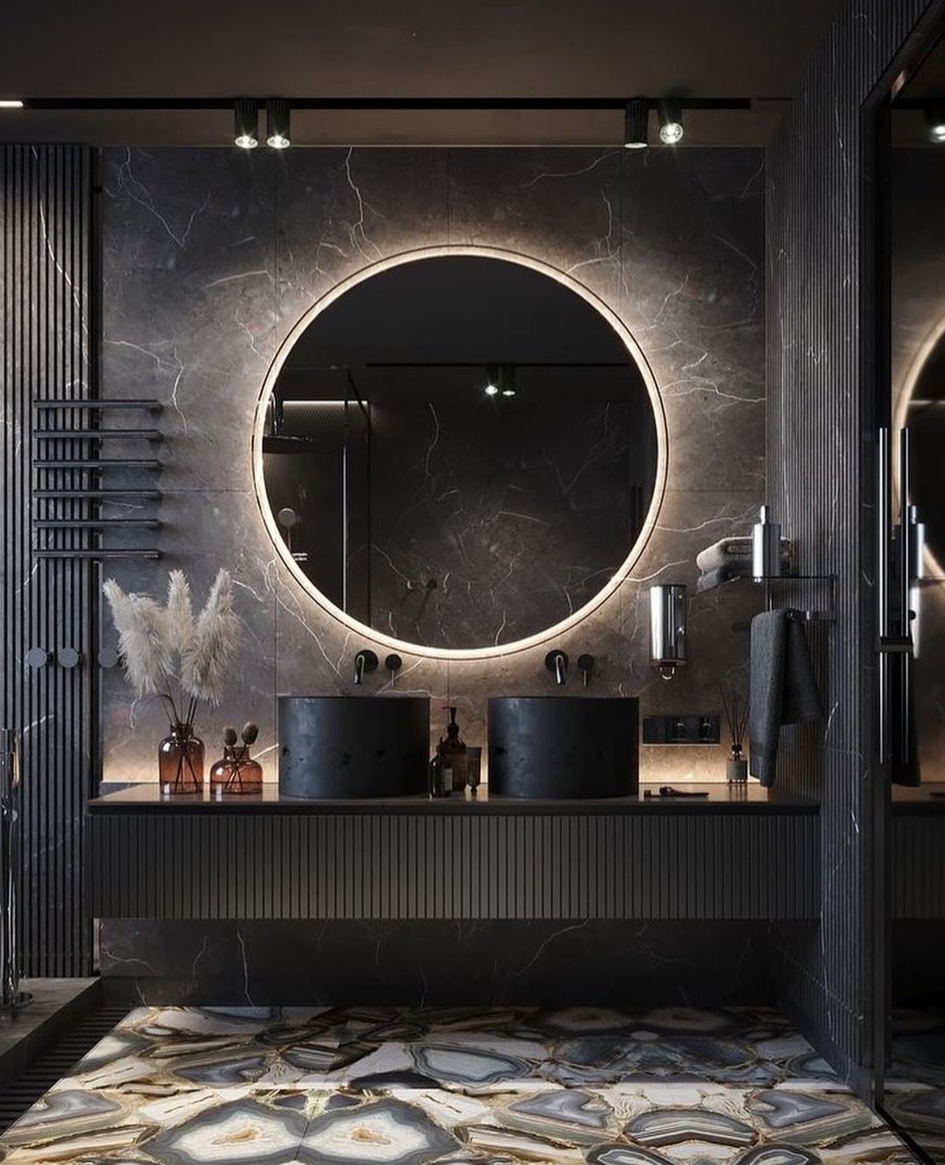 25. Ethereal Elegance: the Sculpted Sanctuary Of Dark Luxe