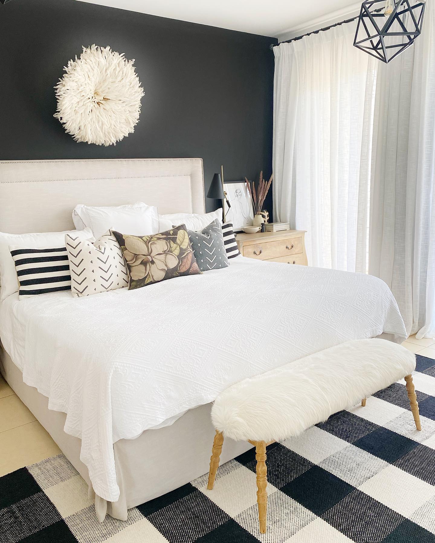 9. Eclectic Tranquility: a Modern Sanctuary In Black and White
