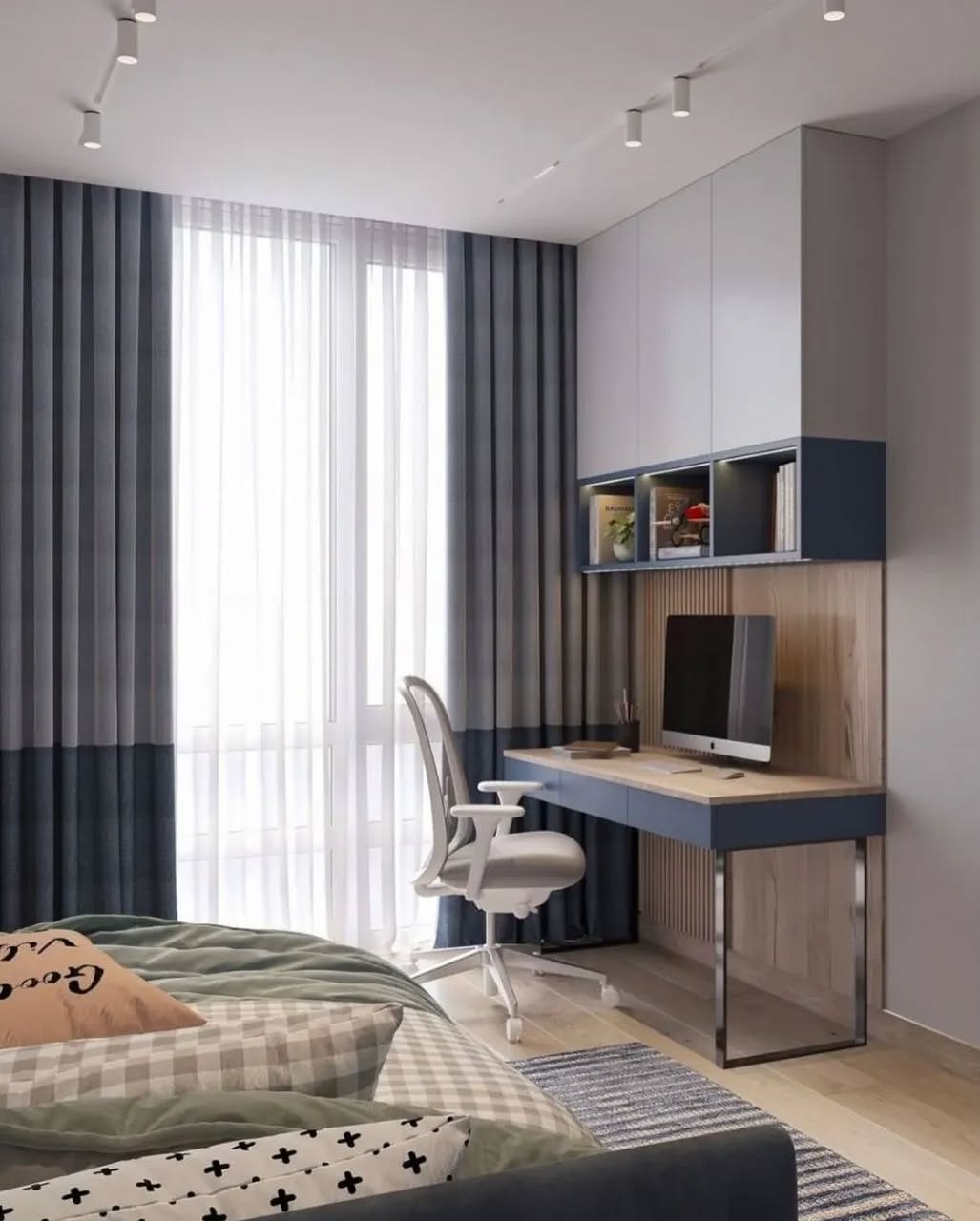 48. Sophisticated Serenity: the Modern Minimalist Workspace