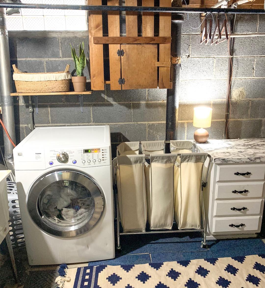 12. Laundry Aesthetic Meets Industrial Charm: a Basement Escape