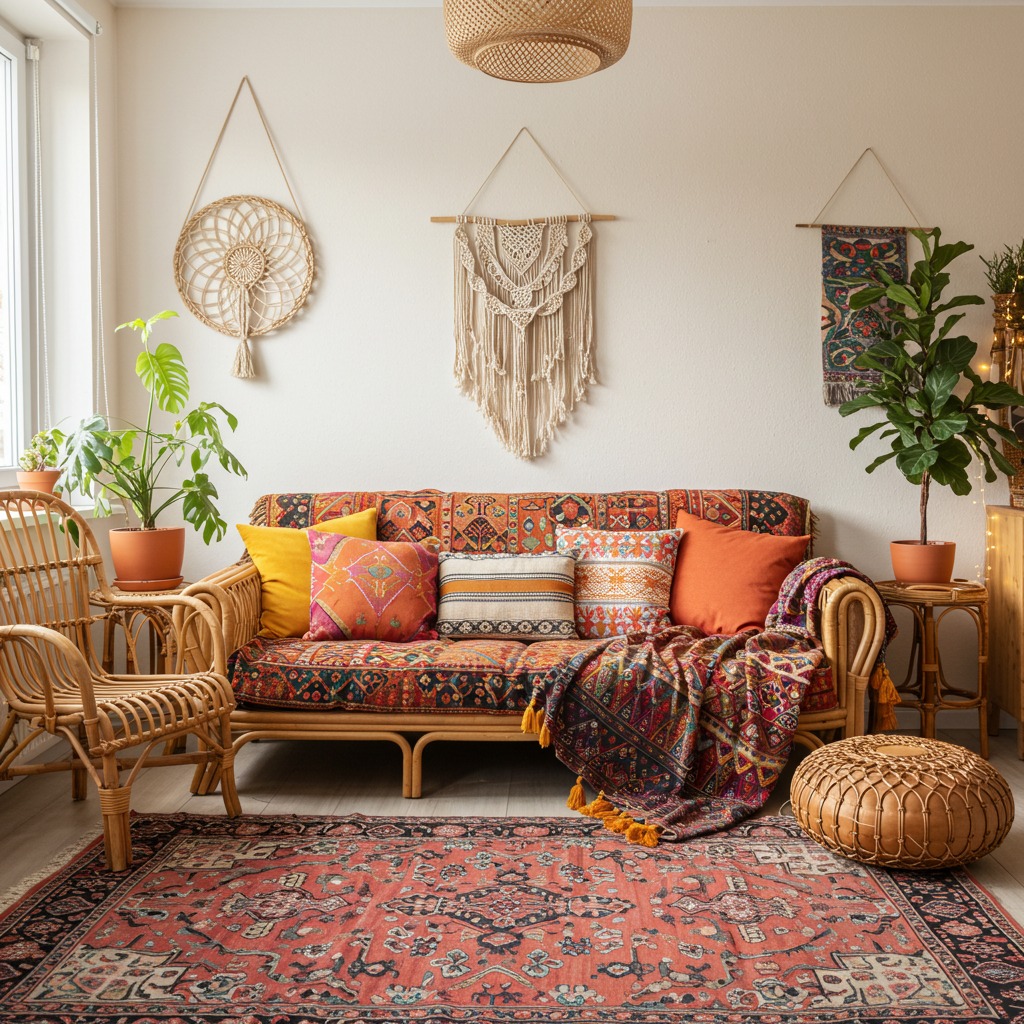 39. Vibrant Bohemian Bliss: Embrace Eclectic Elegance In Your Cozy Nook