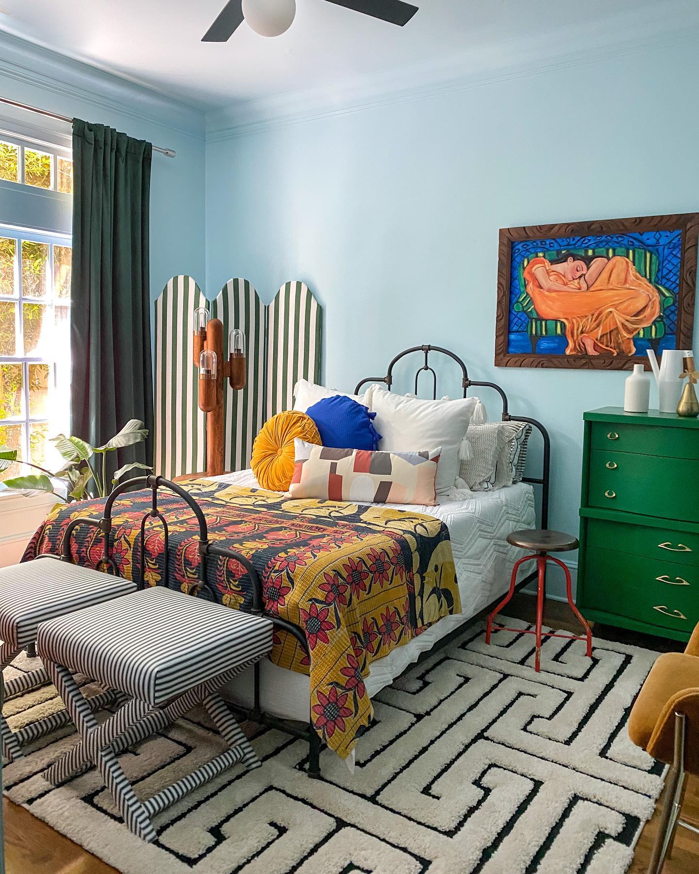 36. Vibrant Retreat: Where Whimsy Meets Mediterranean Charm