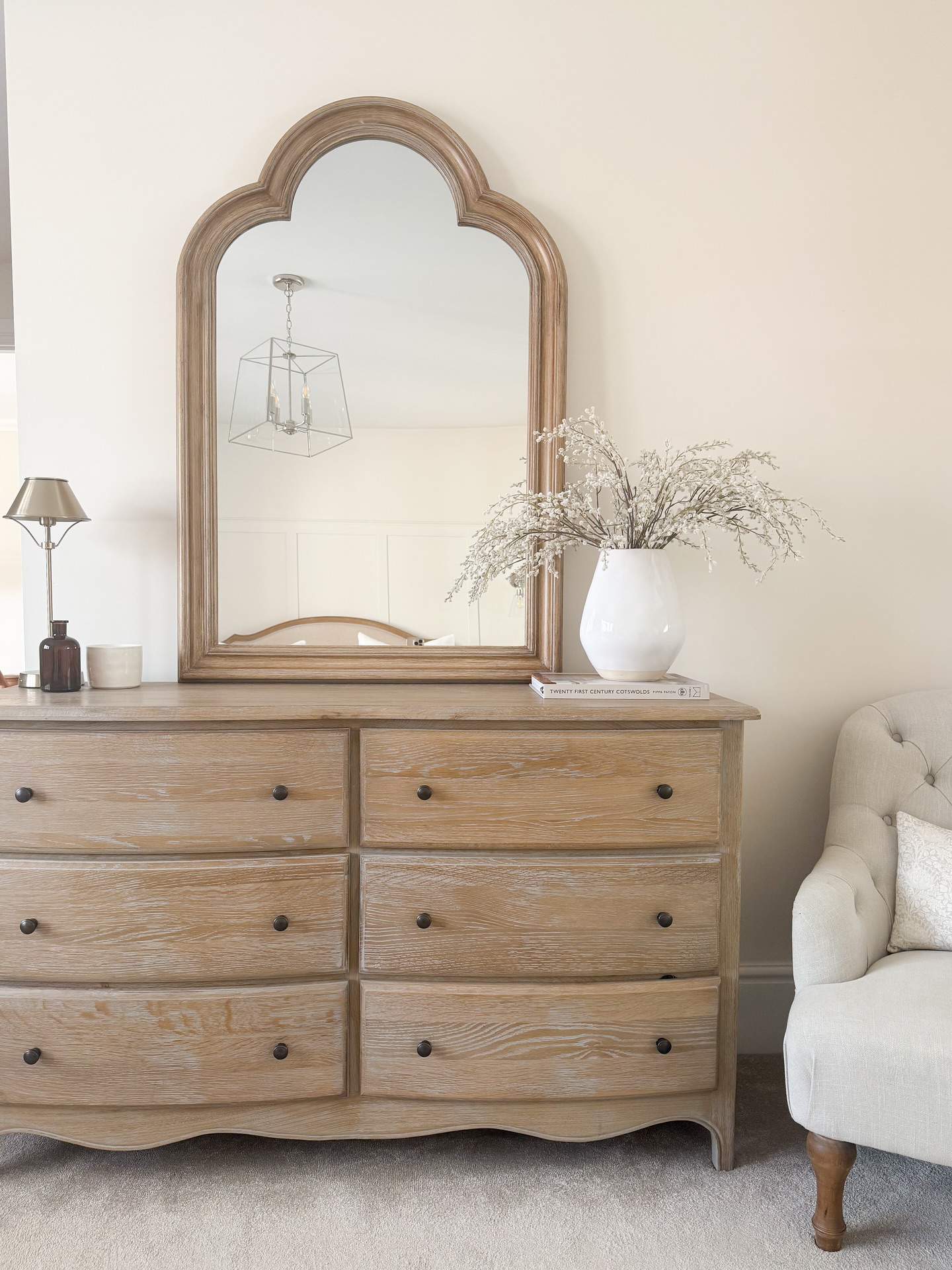 42. a Moonlit Reflection on Antique Wood with Delicate Gold Accents