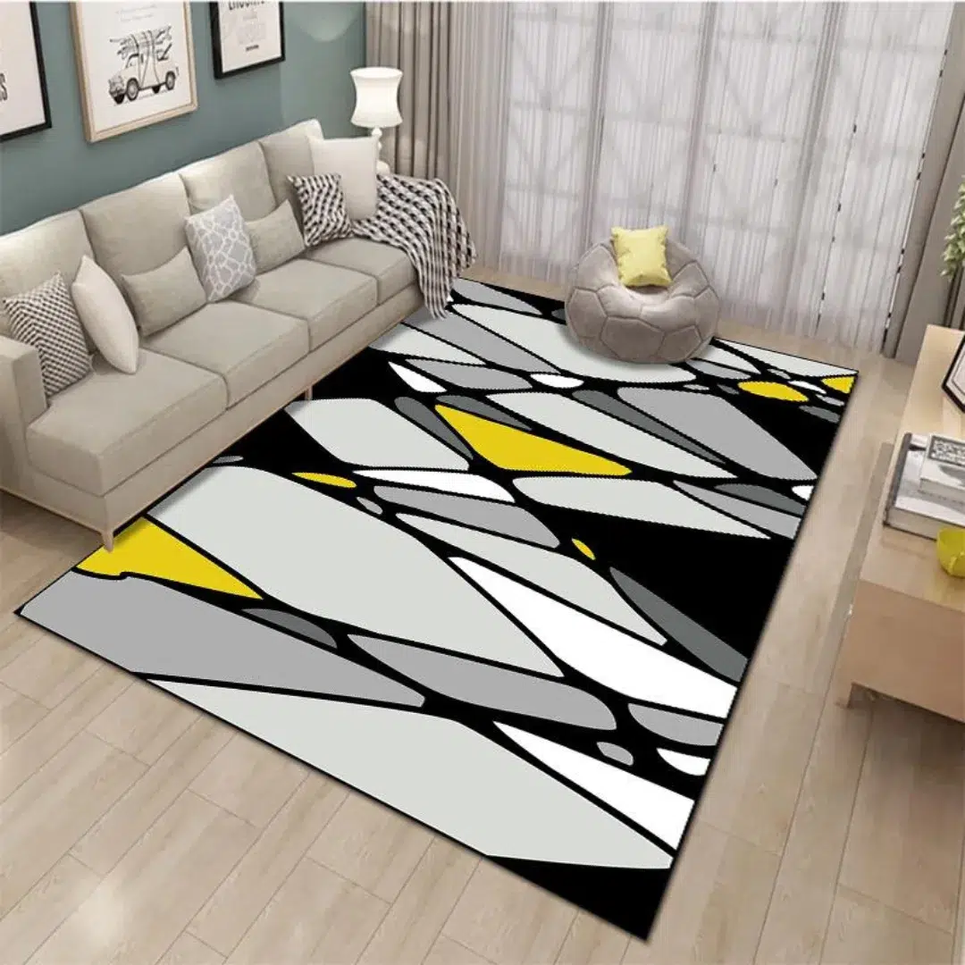 41. Artistic Mosaic Magic: Elevate Your Living Room with Bold Geometry