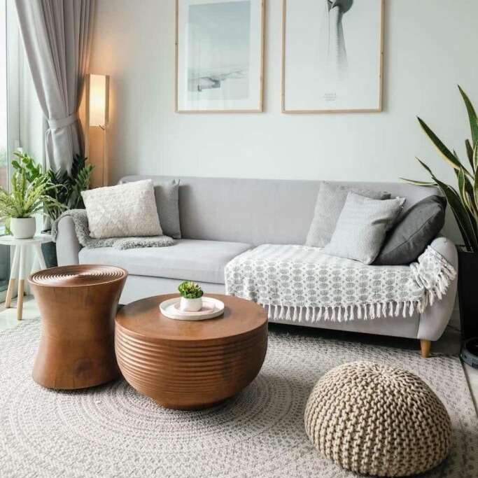48. Sophisticated Serenity: a Minimalist Retreat with Textural Warmth