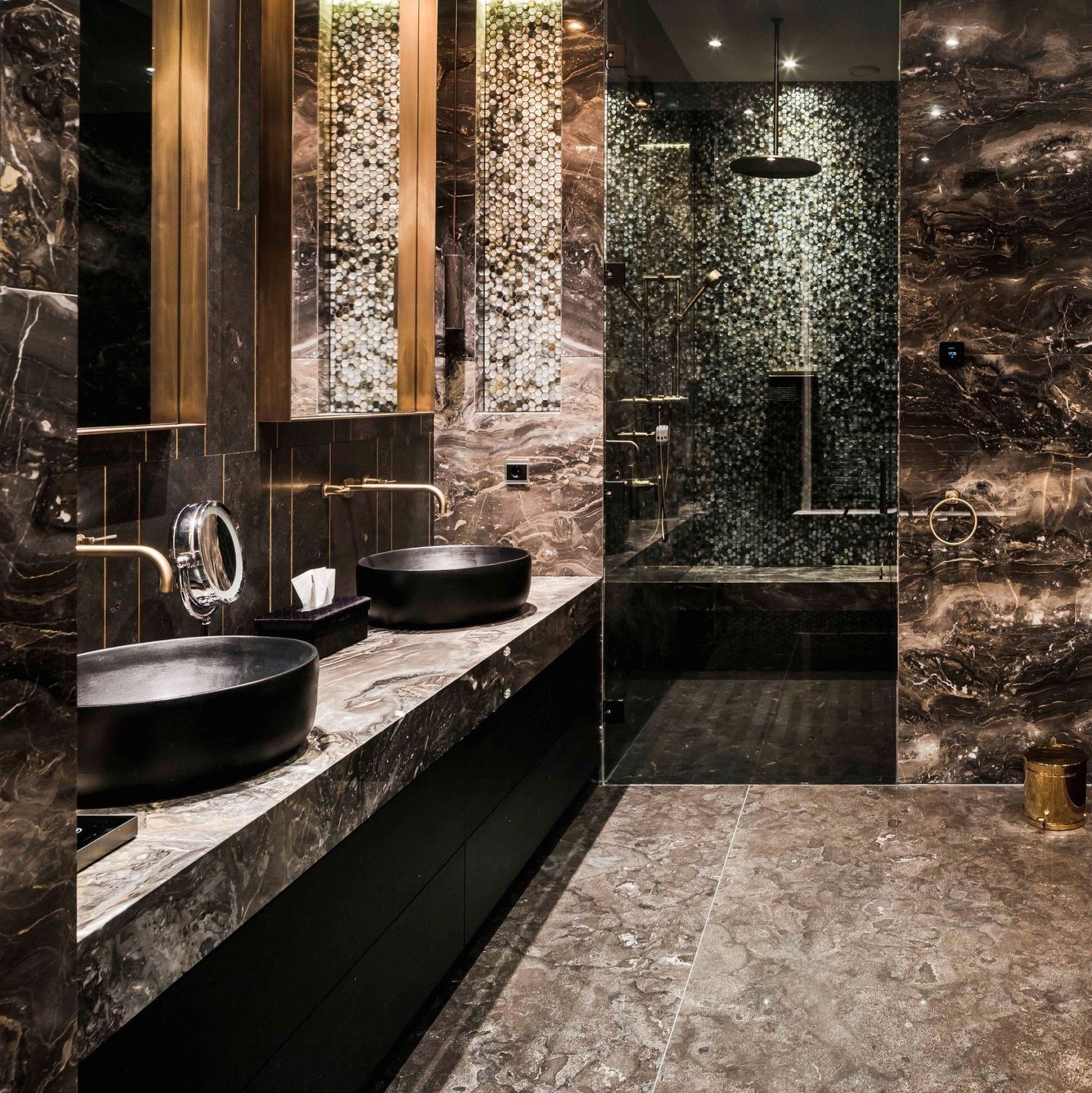 37. Luxe Noir Oasis: a Sensory Journey Through Dark Elegance