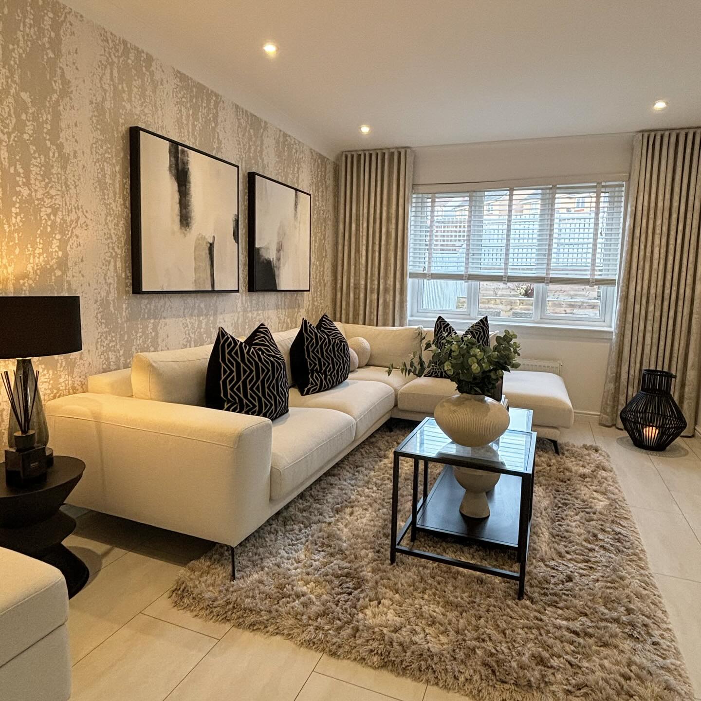 36. Chic Minimalism Meets Cozy Textures