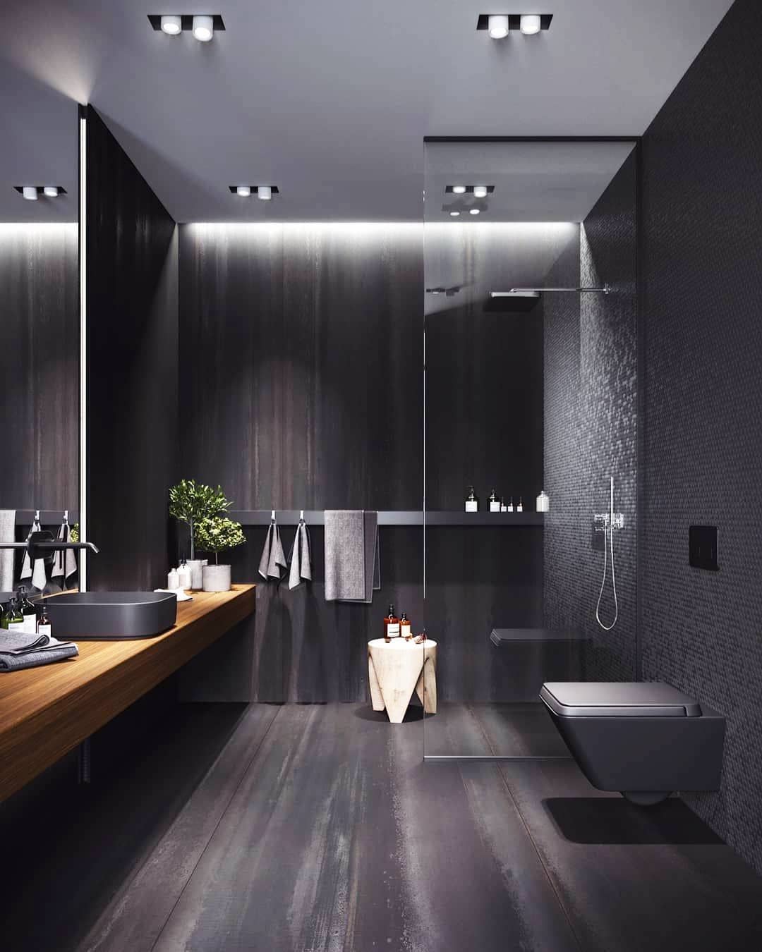 3. Sleek Shadows: the Art Of Minimalism Meets Luxe In Dark Spaces