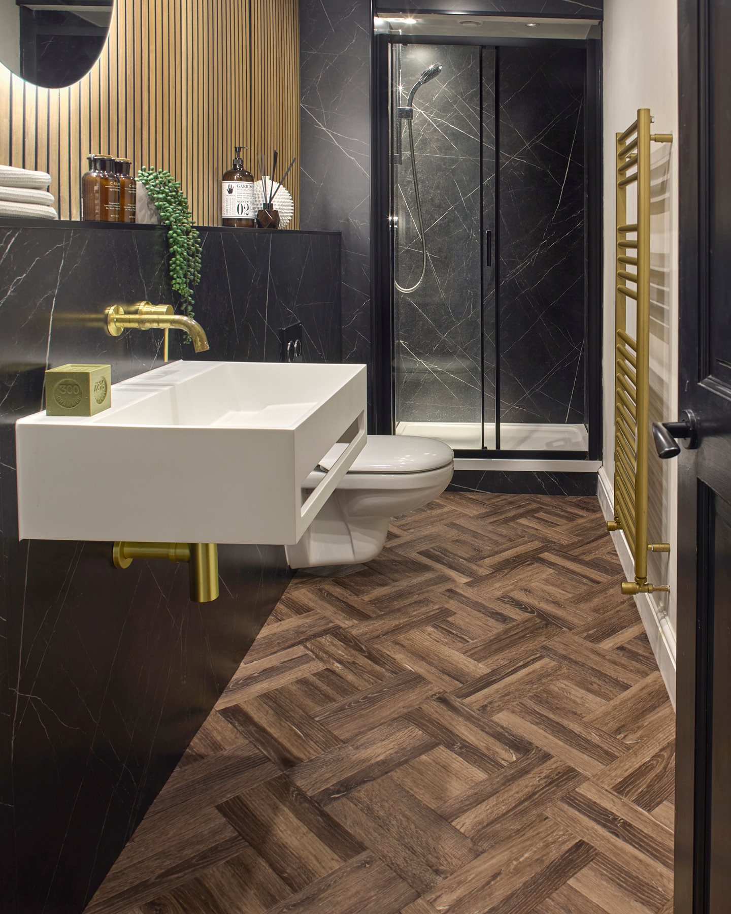 21. Harmonizing Elegance: the Chic Dance Of Herringbone and Modern Minimalism