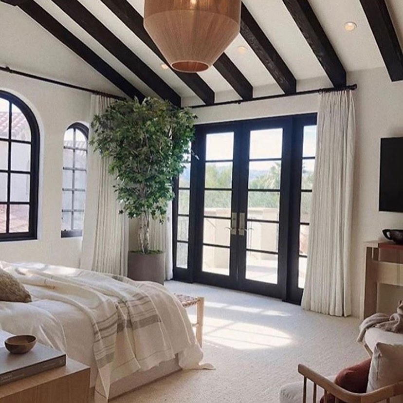 40. Serene Retreat: Embracing Nature In Black and White Elegance