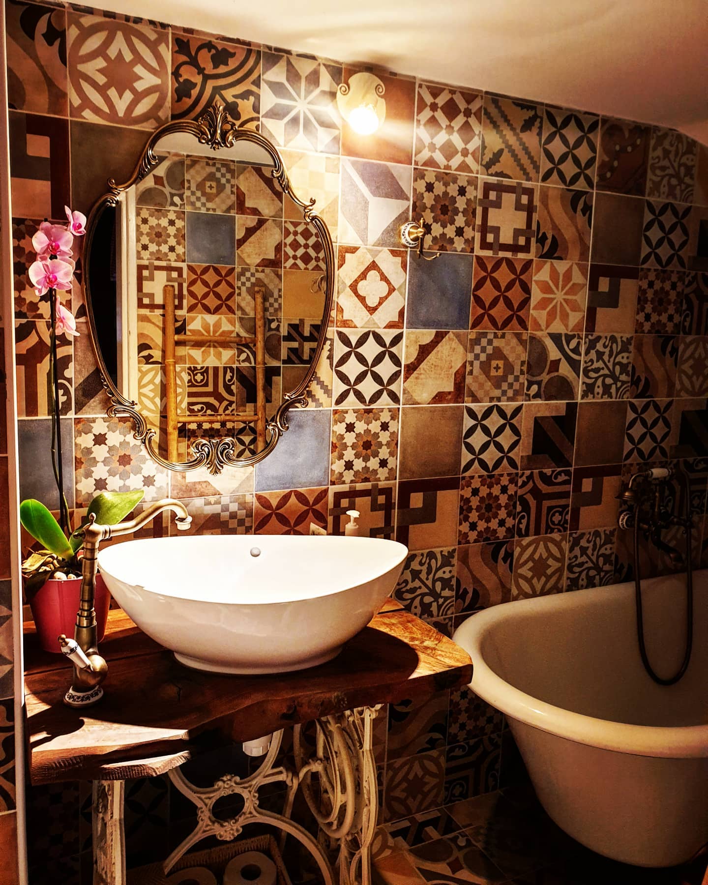 37. Whimsical Elegance: a Mosaic Retreat In Rustic Charm