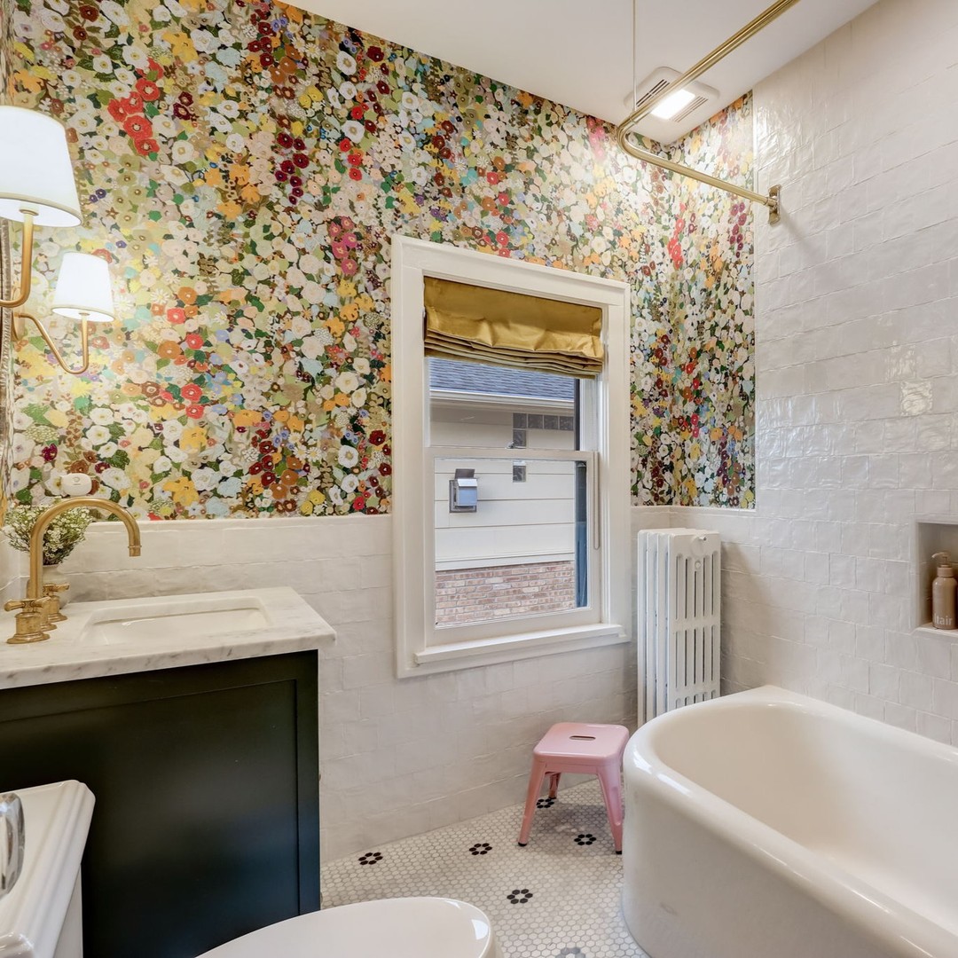 18. Whimsical Bloom: a Floral Escape In the Everyday Bath