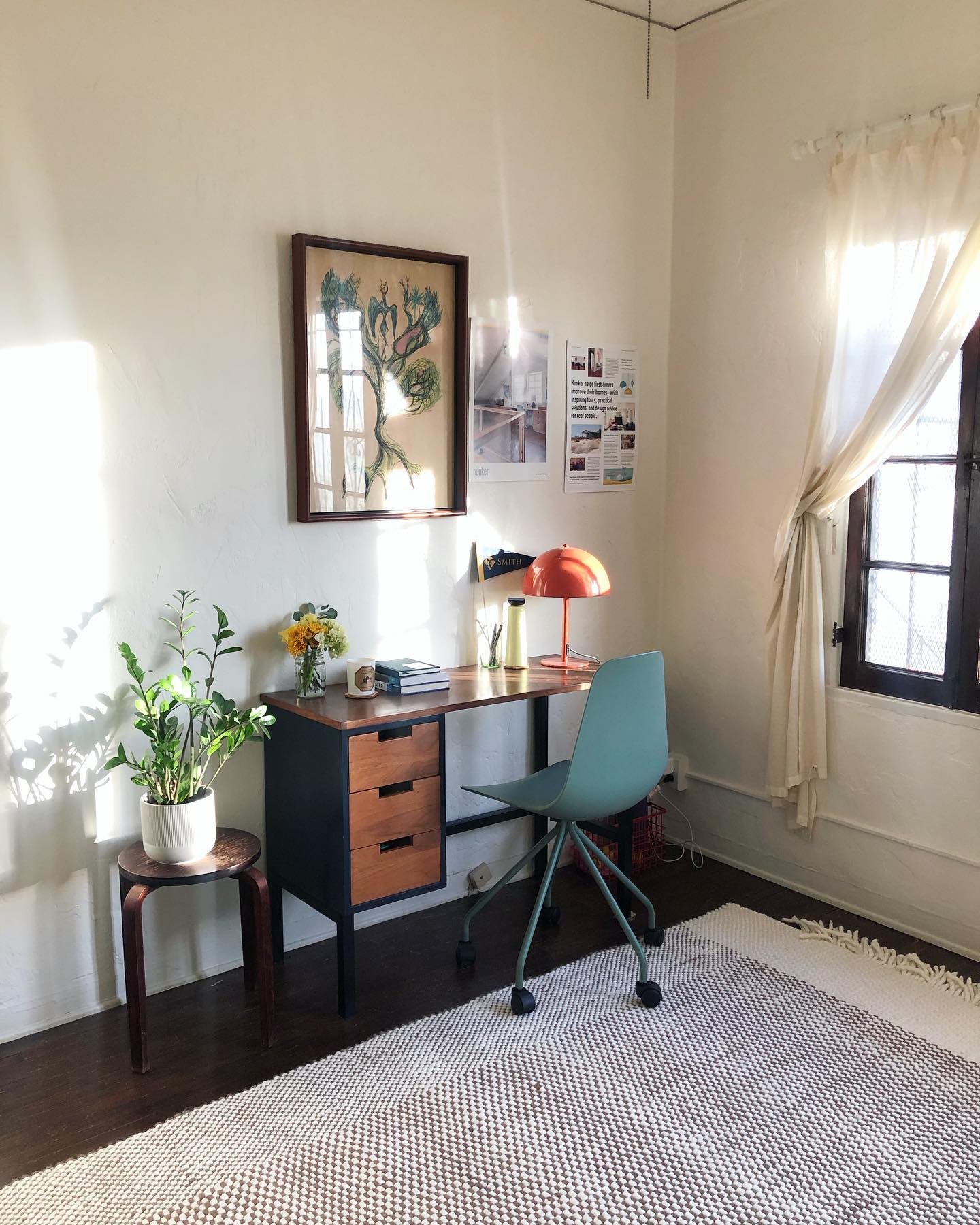 25. Sun-drenched Serenity: a Bohemian-inspired Workspace Oasis