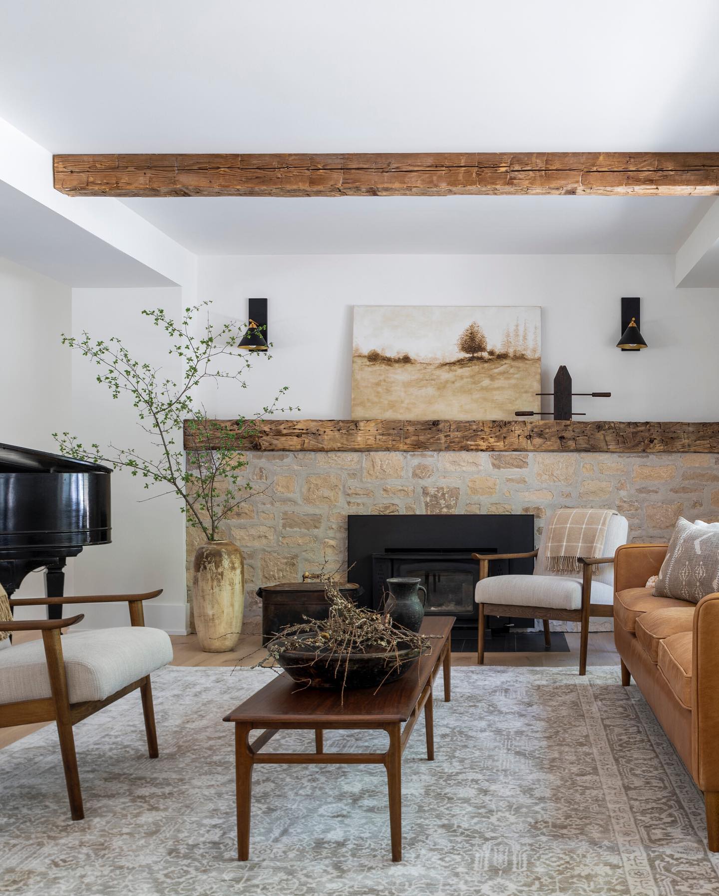 36. Natural Elegance: Where Rustic Meets Refined In Cozy Living Spaces