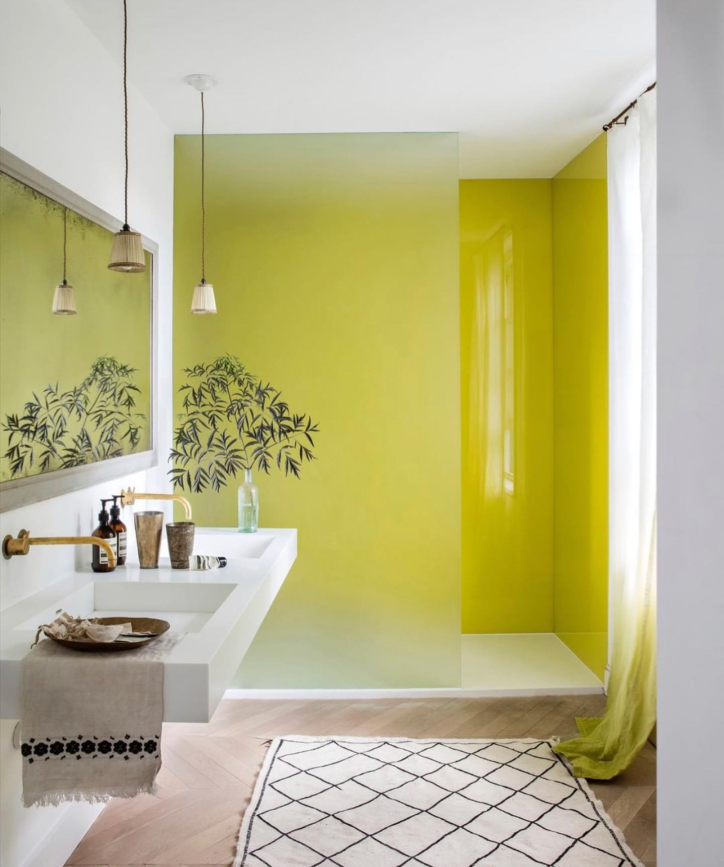 42. a Radiant Retreat: Embracing Luminous Yellow and Nature’s Touch