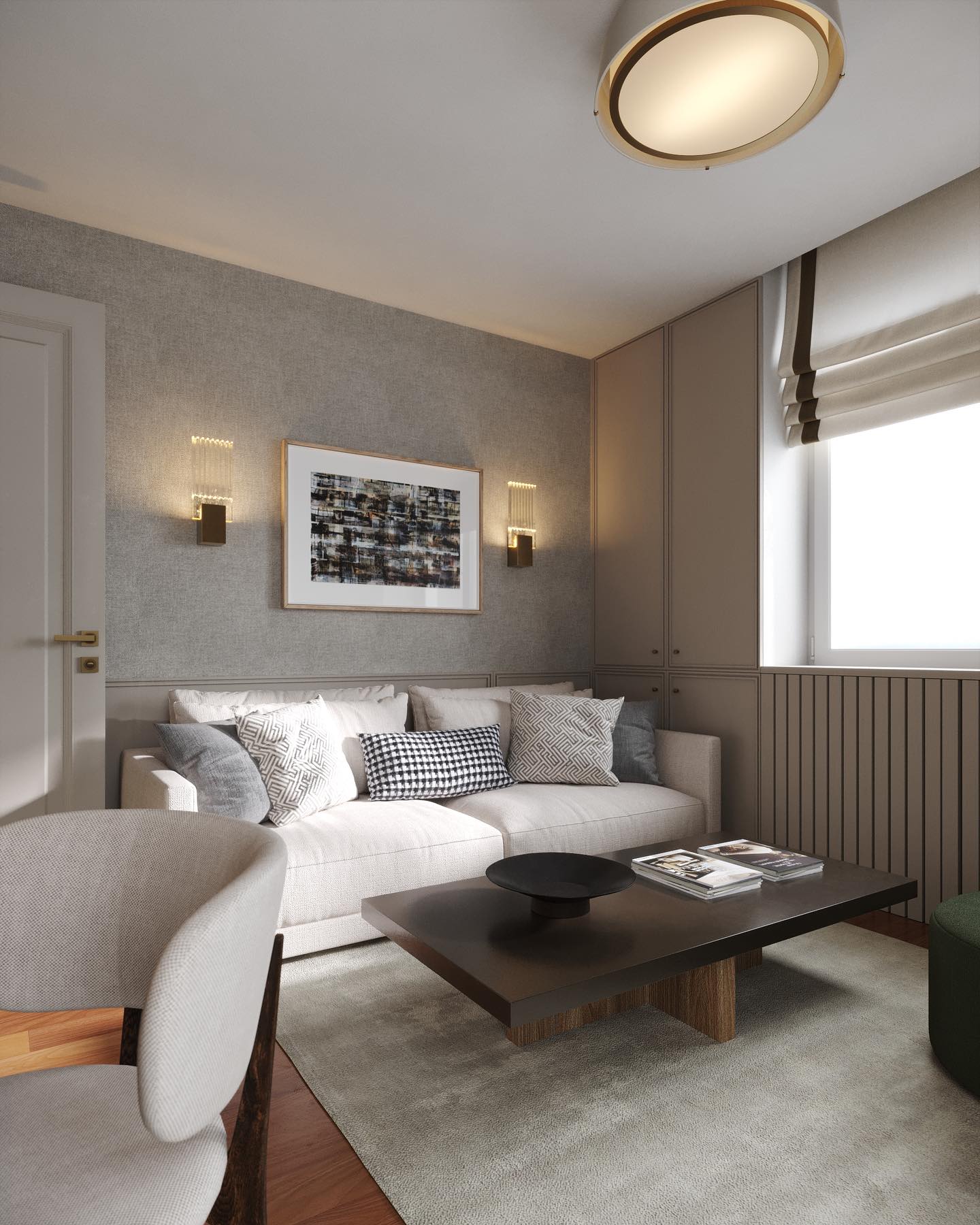 38. Contemporary Serenity: a Minimalist Haven In Subtle Hues
