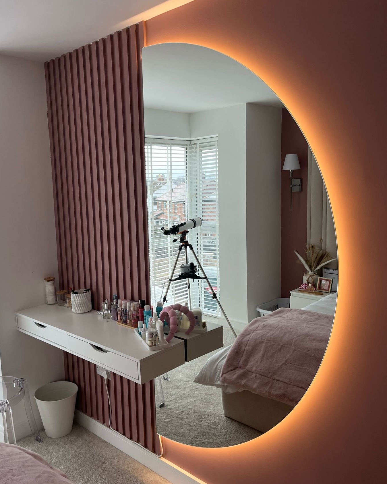 32. a Moonlit Reflection In a Vintage Brass Frame with Geometric Shadows