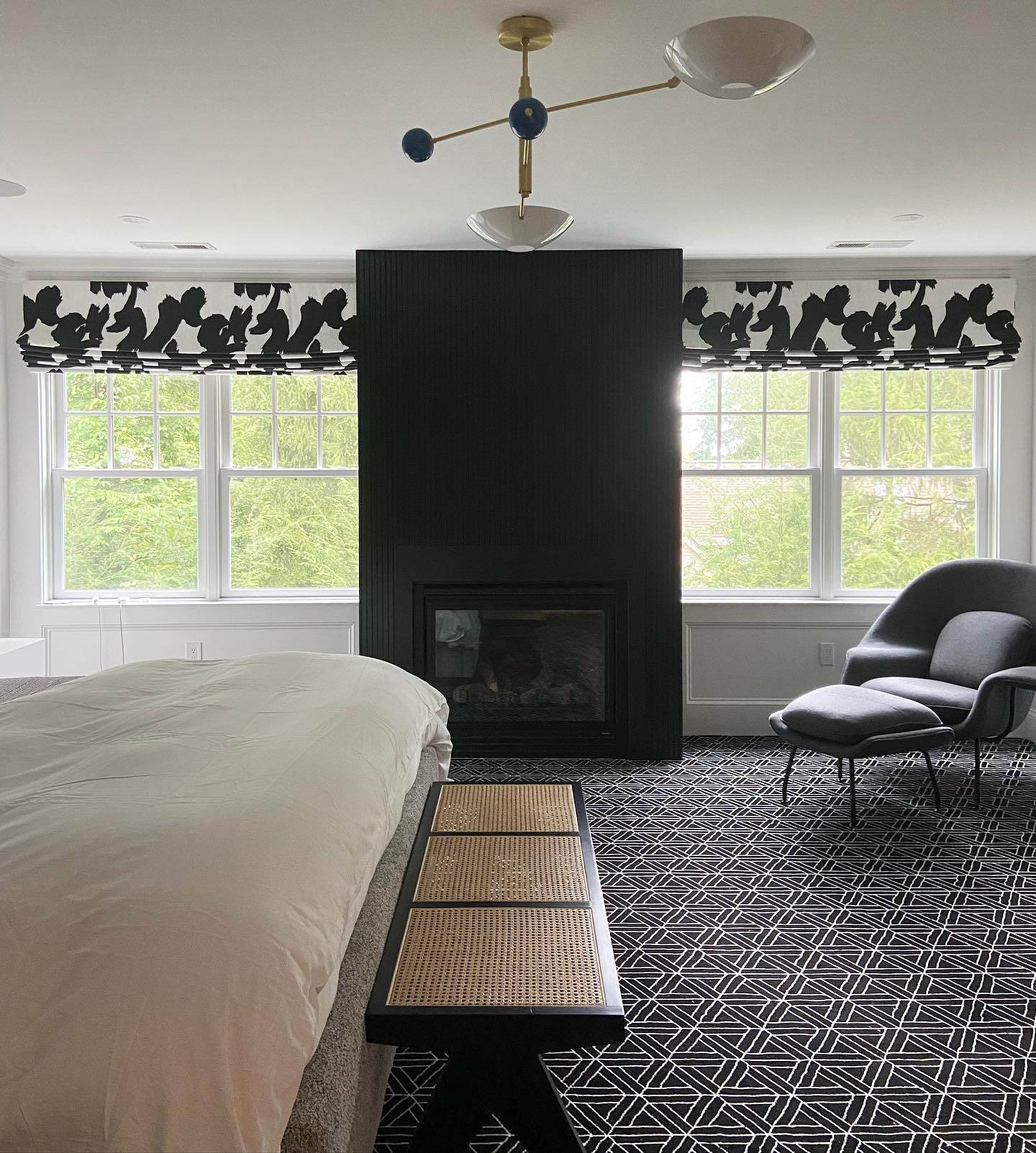 29. a Monochrome Haven: Whimsical Touches In a Chic Black and White Oasis