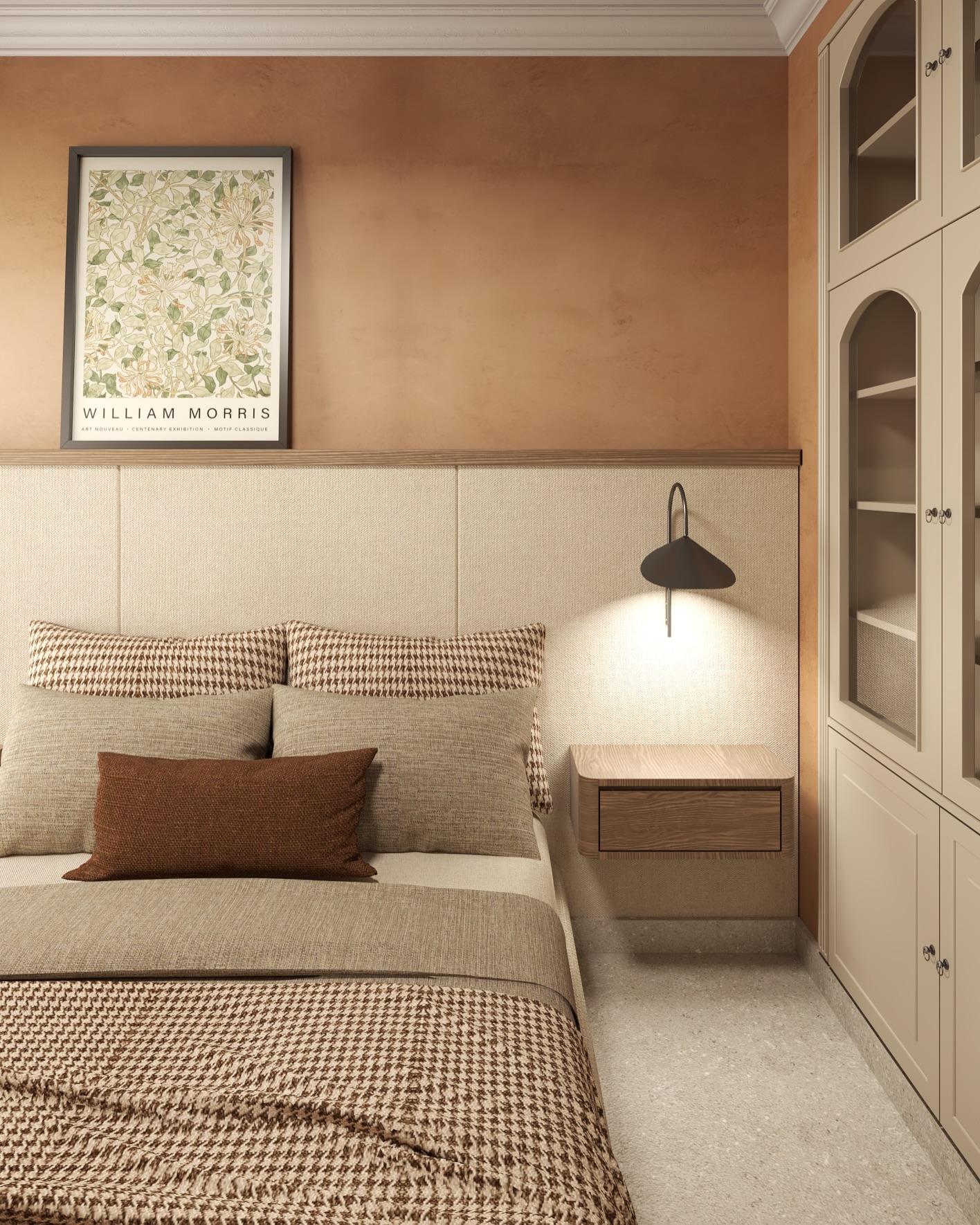 36. Vintage Velvet Canopy and Gold Accents Bedroom Retreat