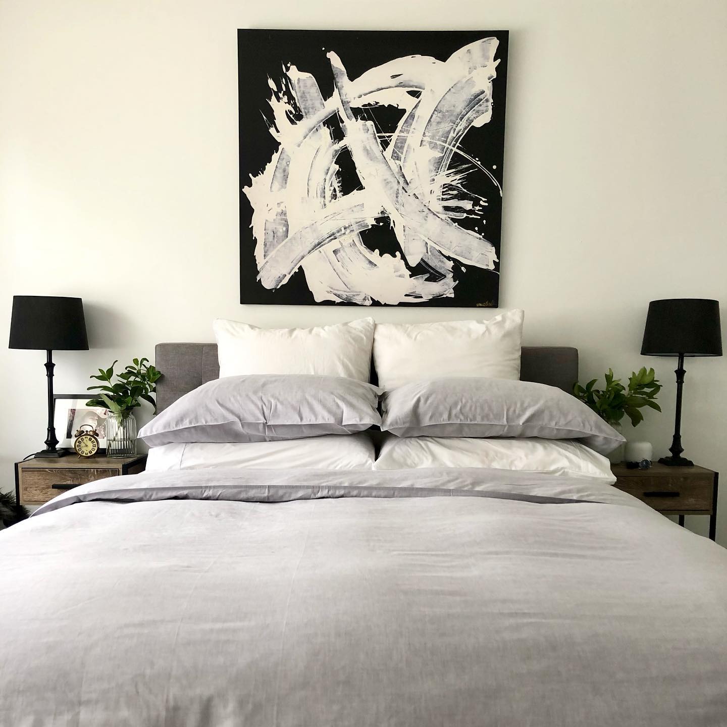 54. Minimalist Monochrome Oasis: Where Art Meets Serenity