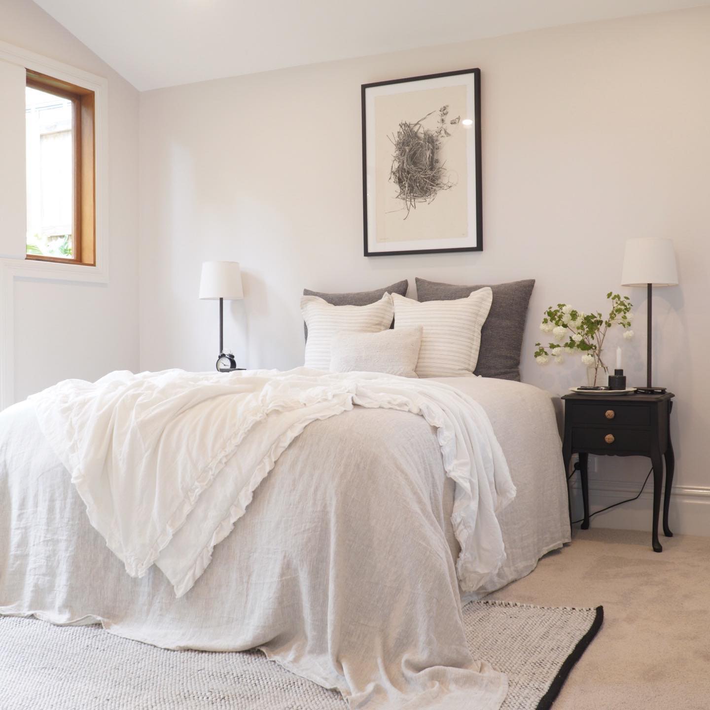 34. Embrace the Serenity Of Monochrome: a Cozy Sanctuary Awaits
