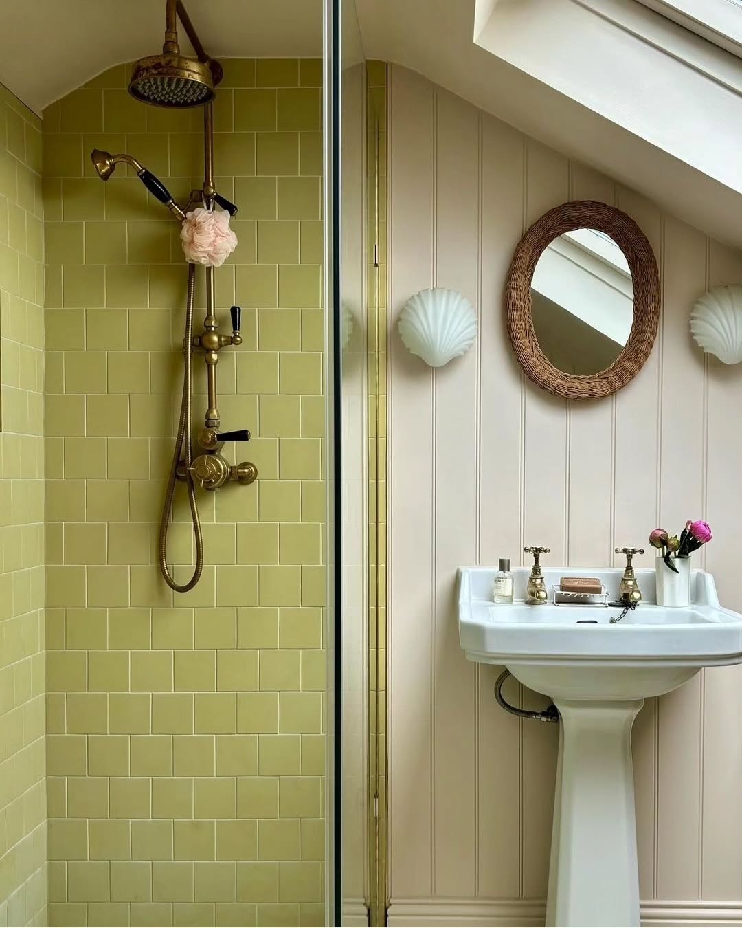 14. Vintage Elegance Meets Modern Comfort In a Serene Bathroom Oasis