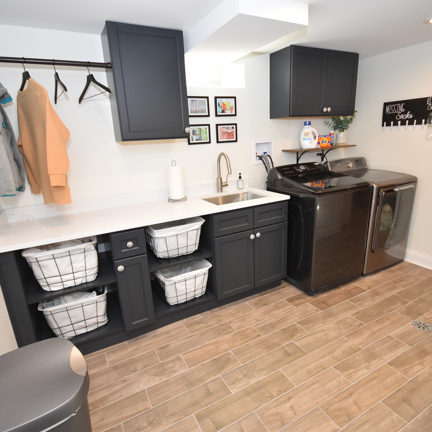 25. Sleek Sanctuary: Elevate Your Laundry Experience with Modern Minimalism