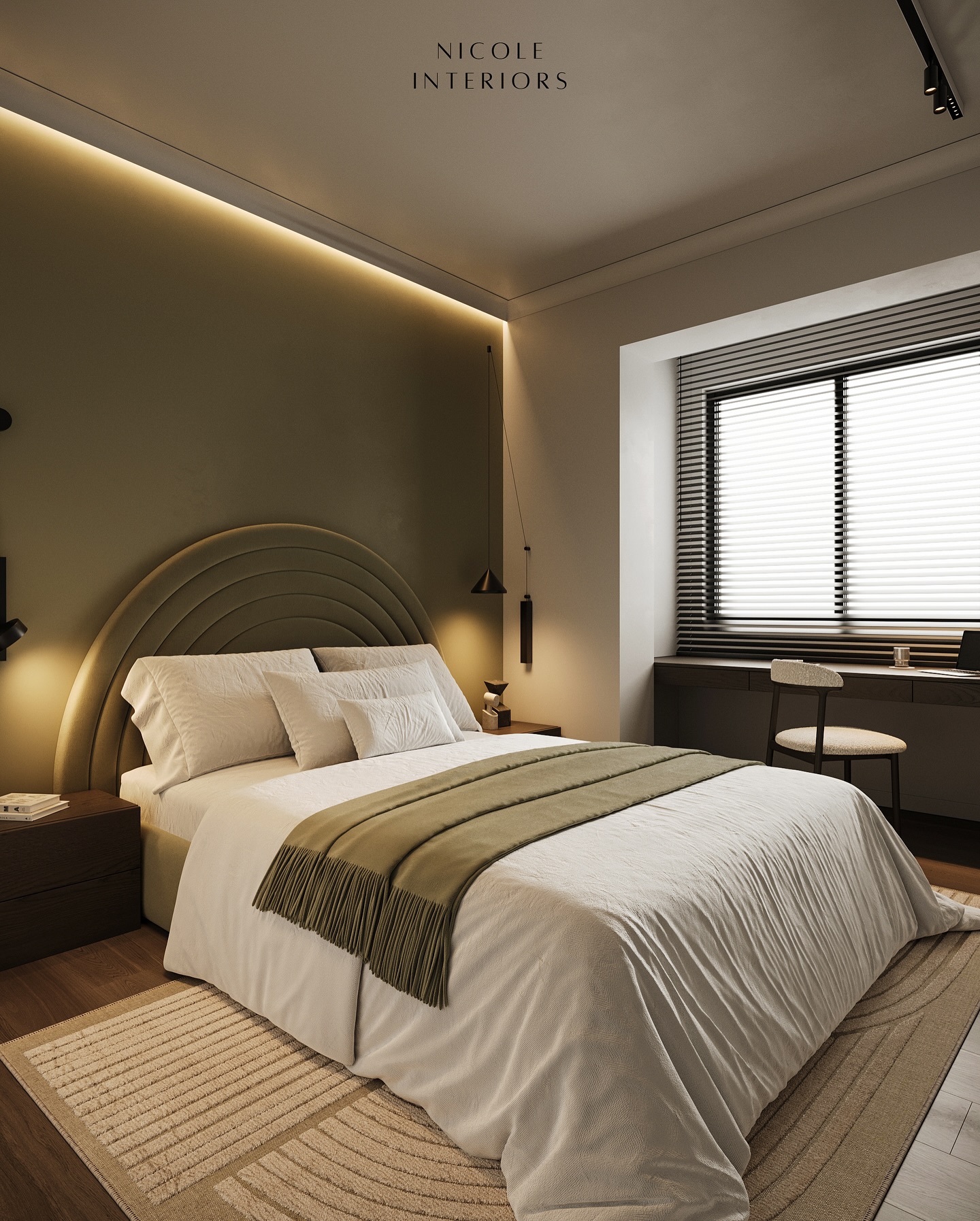 43. a Sanctuary Of Serenity: the Harmonious Bedroom-office Blend