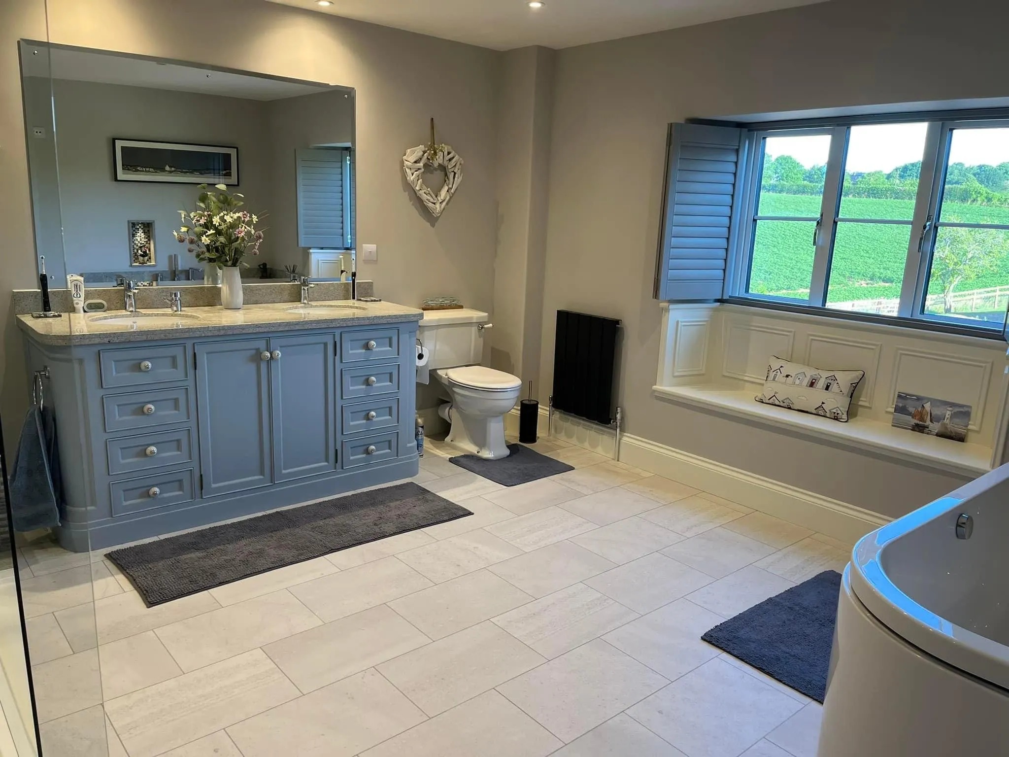 41. a Serene Retreat: the Elegant Union Of Soft Blues and Natural Elements