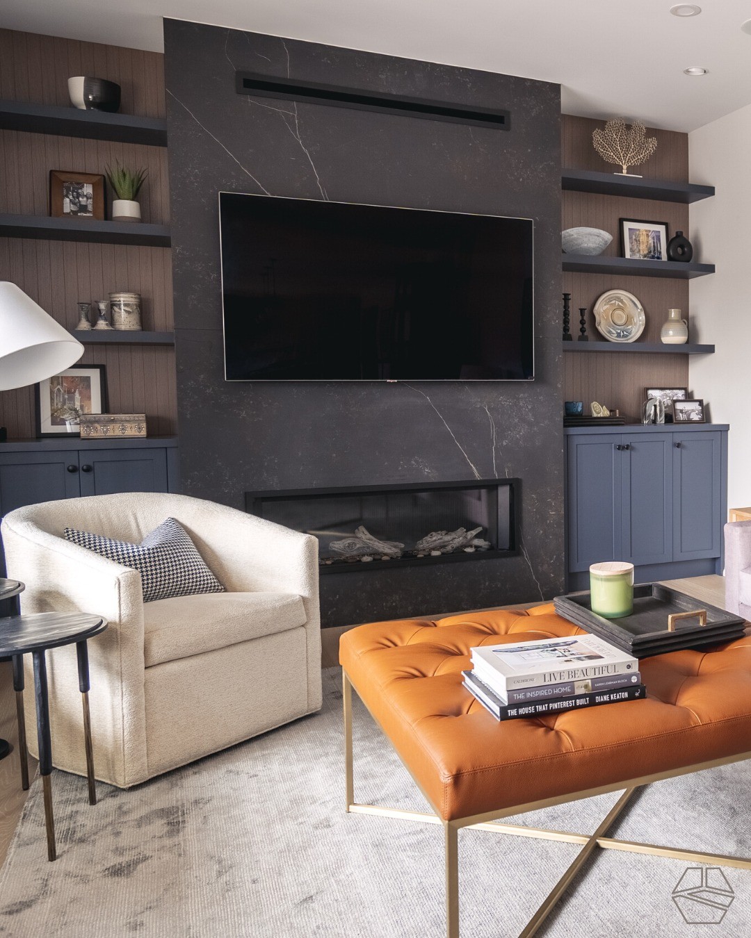 32. Sleek Sanctuary: Where Modern Minimalism Meets Cozy Comfort