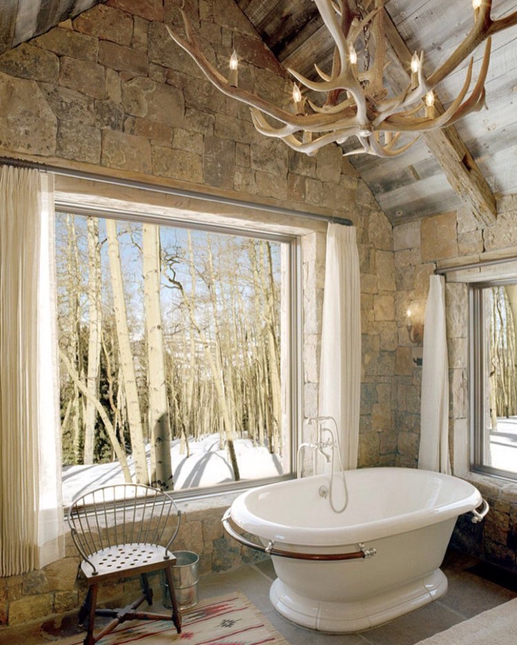5. Antler Accents and Nature’s Embrace: a Rustic Retreat Unveiled