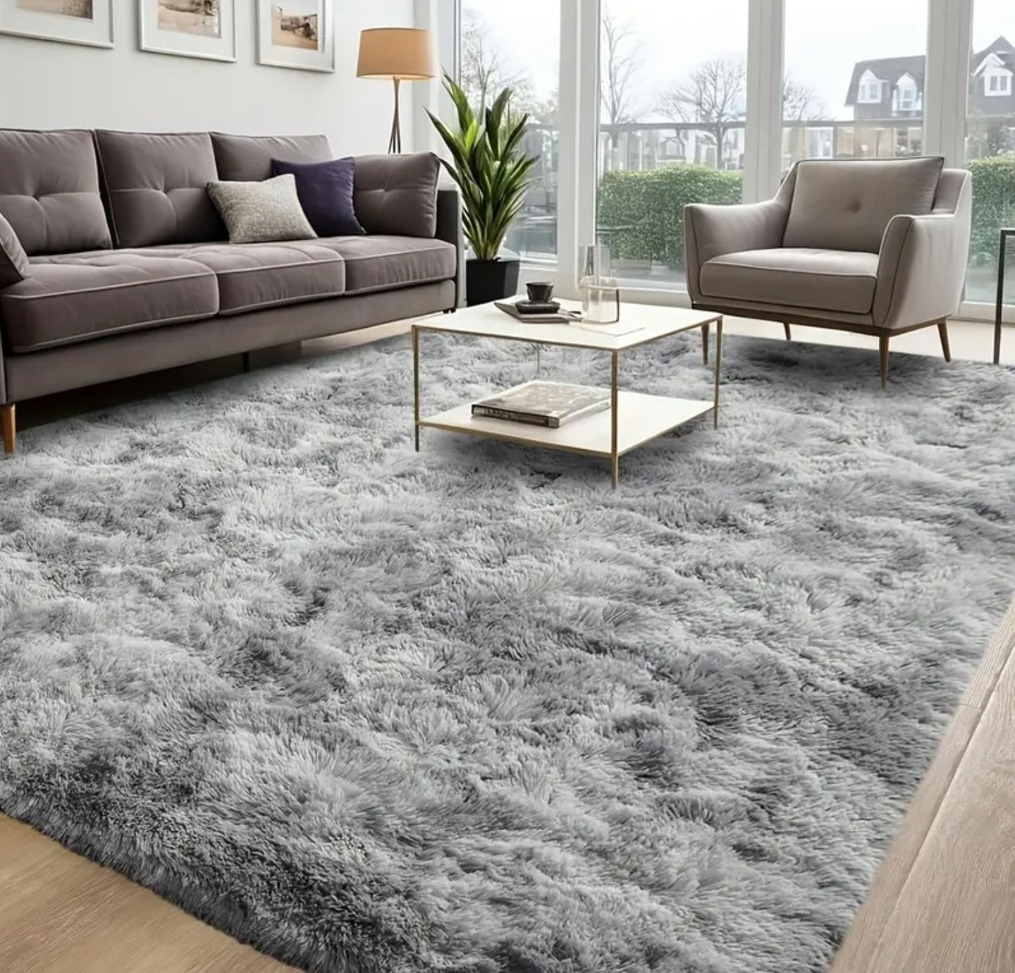 31. Cloudlike Serenity: Embrace Luxury with a Plush Gray Oasis