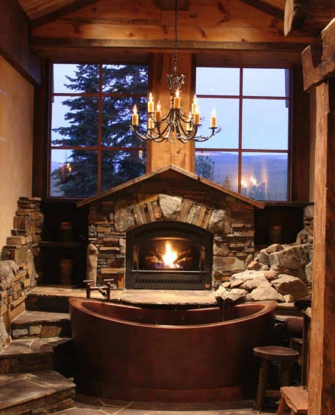 9. Ember-illuminated Serenity: a Rustic Retreat In the Heart Of Nature