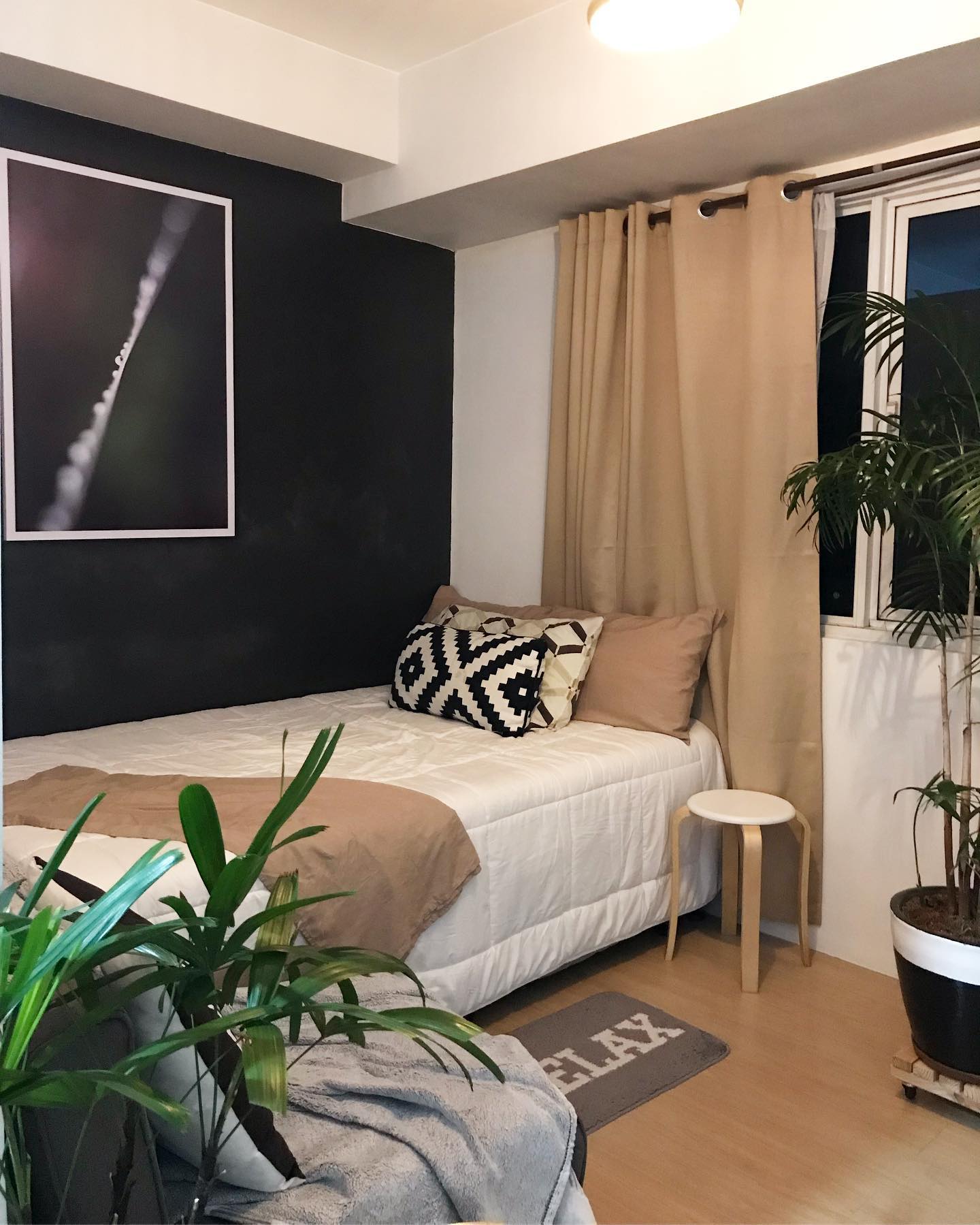 36. Muted Elegance: a Monochrome Retreat with Earthy Accents