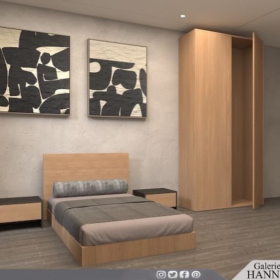 47. the Moonlit Canopy Bed with Geometric Wall Accents