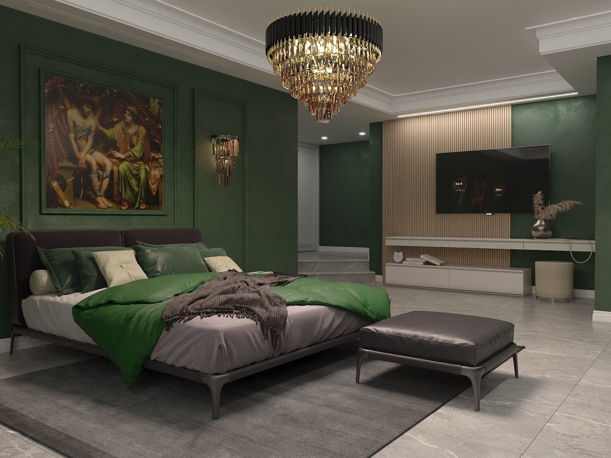 4. Emerald Elegance: a Timeless Escape Awash In Artistic Opulence