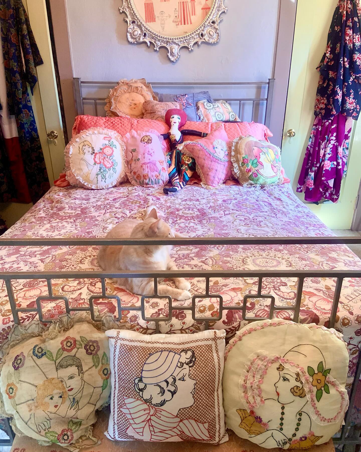 23. Velvet Crimson Canopy: a Bed Enveloped In Ruby Red Drapes