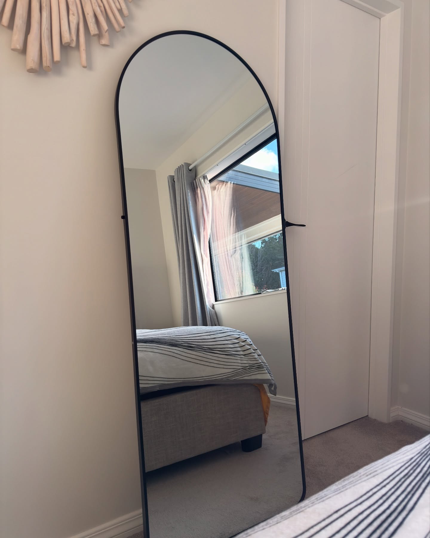 36. a Moonlit Archway Reflecting Dreams In a Bedroom Mirror