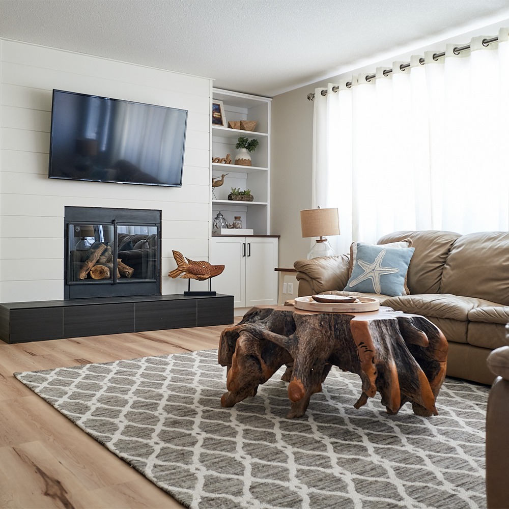 37. a Rustic Charm: Nature-inspired Living Room with Unique Touches