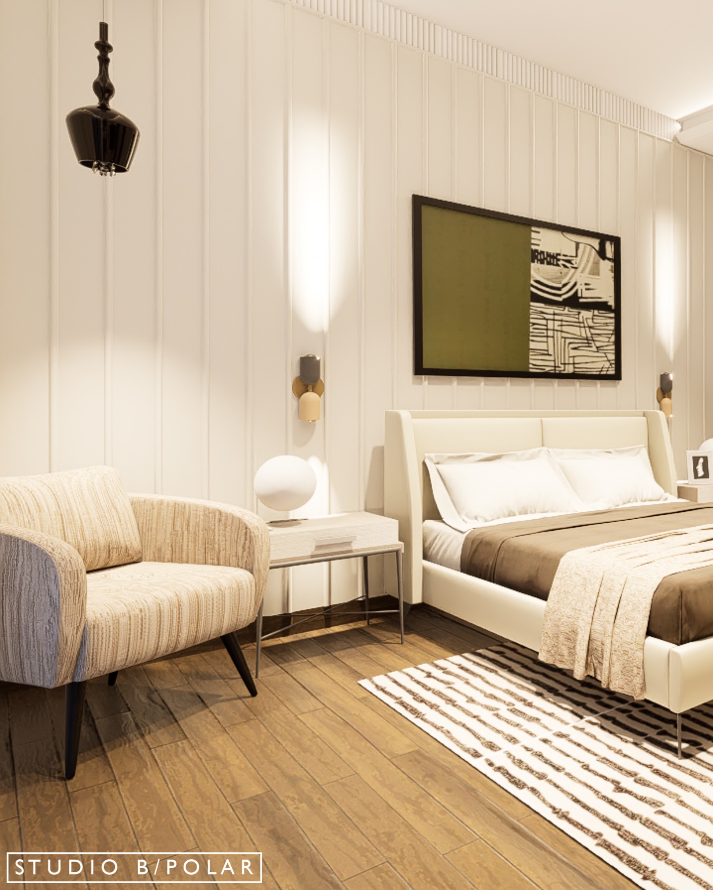 41. Curated Serenity: a Modern Retreat with Playful Texture