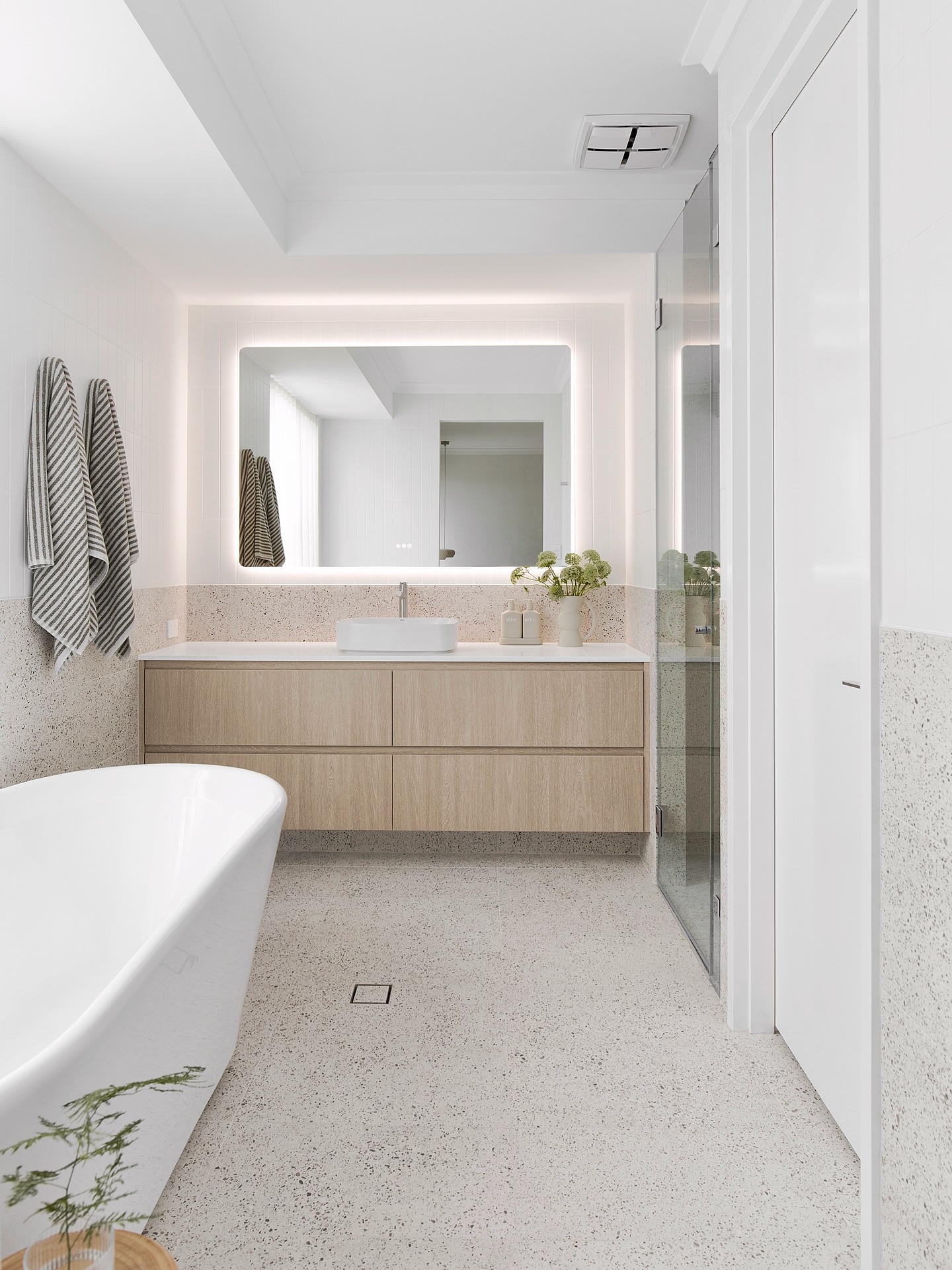 27. Elevated Serenity: a Minimalist Oasis with Textured Earth Tones